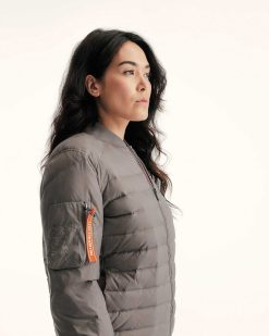 Online Blouson Aviateur Rhona Taupe Jott X Palladium Vetements D'Exterieur