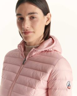 Wholesale Doudoune Legere A Capuche Cloe Rose Peche Vetements D'Exterieur