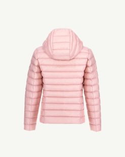 Online Veste Matelassee A Capuche Legere Rose Peche Carla Kid Vetements D'Exterieur