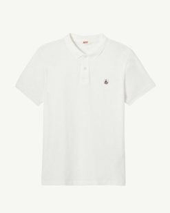 Clearance Polo Marbella Blanc En Coton Biologique Vetements