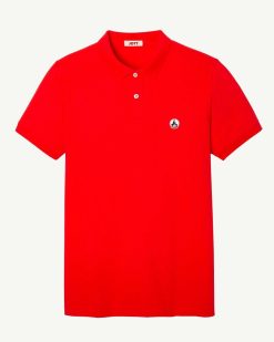 Hot Polo En Coton Biologique Marbella Rouge Feu Vetements