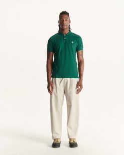 Hot Polo Marbella Vert Fonce En Coton Bio Vetements