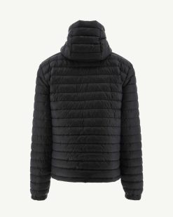 Clearance Doudoune A Capuche Reversible Noire Bergen Vetements D'Exterieur