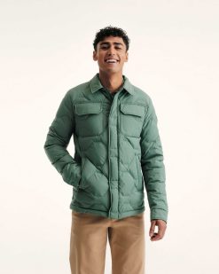 Clearance Andy Ultralight Overshirt Veste D'Hiver Vert Celadon Vetements D'Exterieur