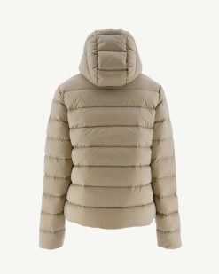 Clearance Doudoune Droite A Capuche Jane Beige Vetements D'Exterieur