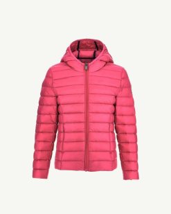 Hot Veste Matelassee A Capuche Legere Carla Kid Rose Cerise Vetements D'Exterieur