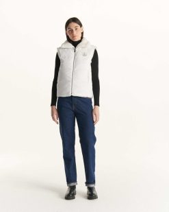 Clearance Manteau Reversible Sans Manches Swarovski Grand Froid Blanc Daria Vetements D'Exterieur