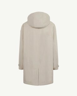 Clearance Veste Impermeable Athenes A Capuche Amovible Beige Vetements D'Exterieur