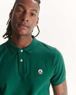 Hot Polo Marbella Vert Fonce En Coton Bio Vetements