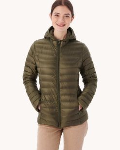 Clearance Doudoune Legere A Capuche Army Cloe Vetements D'Exterieur