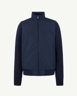 Hot Veste A Capuche Bi-Tissu Bleu Marine Bardenas Vetements D'Exterieur