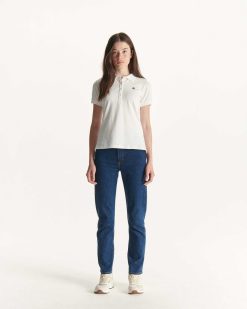 Hot Polo Franca En Coton Biologique Blanc Vetements