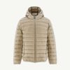 New Doudoune A Capuche Beige Hugo Vetements D'Exterieur