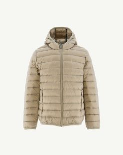 New Doudoune A Capuche Beige Hugo Vetements D'Exterieur