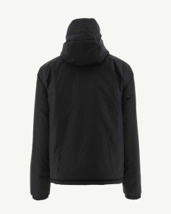 Clearance Doudoune A Capuche Reversible Noire Bergen Vetements D'Exterieur