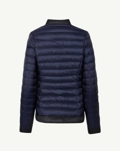 Clearance Veste D'Hiver Legere Bicolore Paola Bleu Marine/Noir Vetements D'Exterieur