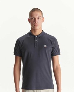 Hot Polo Marbella En Coton Biologique Bleu Marine Vetements