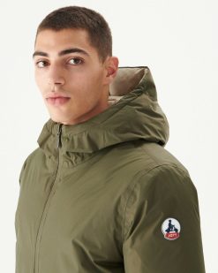 Best Doudoune Chaude A Capuche Army/Beige Toronto Vetements D'Exterieur