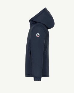 Clearance Veste D'Hiver Reversible A Capuche Pour Enfant Kyoto 2.0 Ultralight Bleu Marine/Beige Vetements D'Exterieur