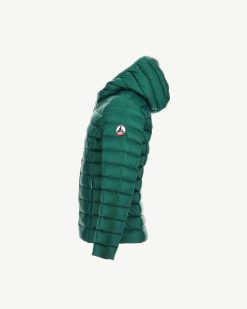 Wholesale Veste A Capuche Legere Vert Fonce Carla Kid'S Vetements D'Exterieur