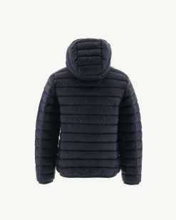 New Doudoune A Capuche Bleu Marine Hugo Vetements D'Exterieur