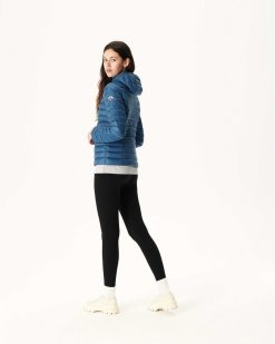 Hot Doudoune Legere A Capuche Bleu Jeans Cloe Vetements D'Exterieur