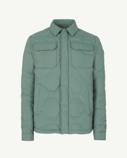 Clearance Andy Ultralight Overshirt Veste D'Hiver Vert Celadon Vetements D'Exterieur