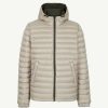 Clearance Armee/Beige Doudoune A Capuche Reversible Bergen 2.0 Vetements D'Exterieur