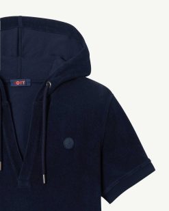 Clearance Robe En Coton Eponge Meg 2.0 Bleu Marine Vetements