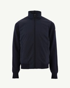 Hot Veste A Capuche Bi-Tissu Bleu Marine Bardenas Vetements D'Exterieur