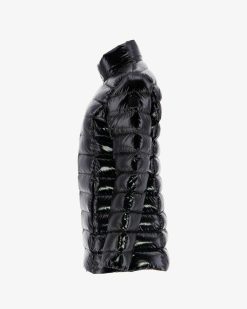 Wholesale Veste Mi-Longue Laquee Noir Grand Froid Perle Vetements D'Exterieur