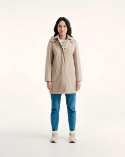 Wholesale Veste Impermeable Corinthe A Capuche Amovible Beige Vetements D'Exterieur