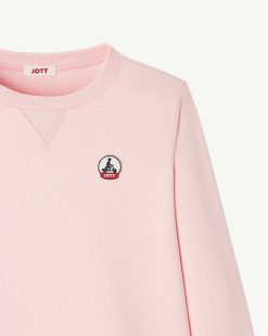 New Sweat-Shirt Elvas En Coton Biologique Rose Peche Vetements