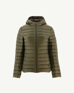 Clearance Doudoune Legere A Capuche Army Cloe Vetements D'Exterieur