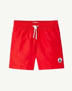 New Short De Bain Enfant Cassis Rouge Feu Vetements