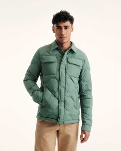 Clearance Andy Ultralight Overshirt Veste D'Hiver Vert Celadon Vetements D'Exterieur