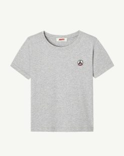 Online T-Shirt A Col Rond En Coton Biologique Pour Enfant Rio Gris Melange Vetements