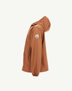 Clearance Veste A Capuche Impermeable Pour Enfants Caramel Madeira Vetements D'Exterieur