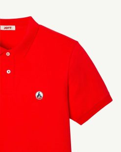 Hot Polo En Coton Biologique Marbella Rouge Feu Vetements