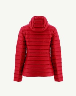 Clearance Doudoune Legere A Capuche Rouge Cloe Vetements D'Exterieur