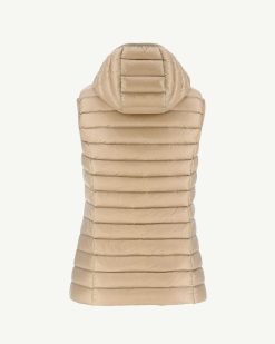 New Doudoune Legere Sans Manches Beige Mali Vetements D'Exterieur