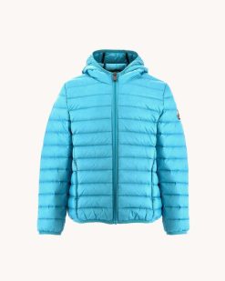 Wholesale Veste A Capuche Legere Bleu Ciel Hugo Kid'S Puffer Vetements D'Exterieur