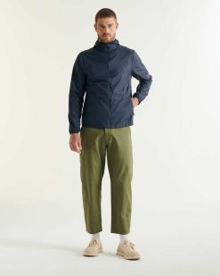 Wholesale Veste Pliable Impermeable Derry Bleu Marine Vetements D'Exterieur