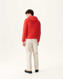 New Doudoune Legere Rouge Feu Nico Vetements D'Exterieur