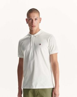 Clearance Polo Marbella Blanc En Coton Biologique Vetements