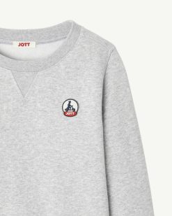 New Sweat-Shirt En Coton Biologique Pour Enfants Barcelos Gris Melange Vetements