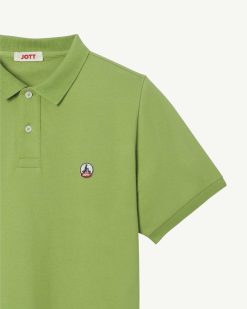 Hot Polo Marbella En Coton Biologique Vert Fougere Vetements