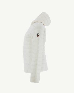 New Doudoune Legere A Capuche Blanc Cloe Vetements D'Exterieur