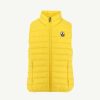 Wholesale Veste Matelassee Sans Manches Jaune Or Zoe Kid Vetements D'Exterieur