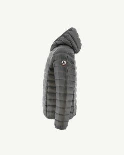 Best Doudoune A Capuche Anthracite Hugo Vetements D'Exterieur